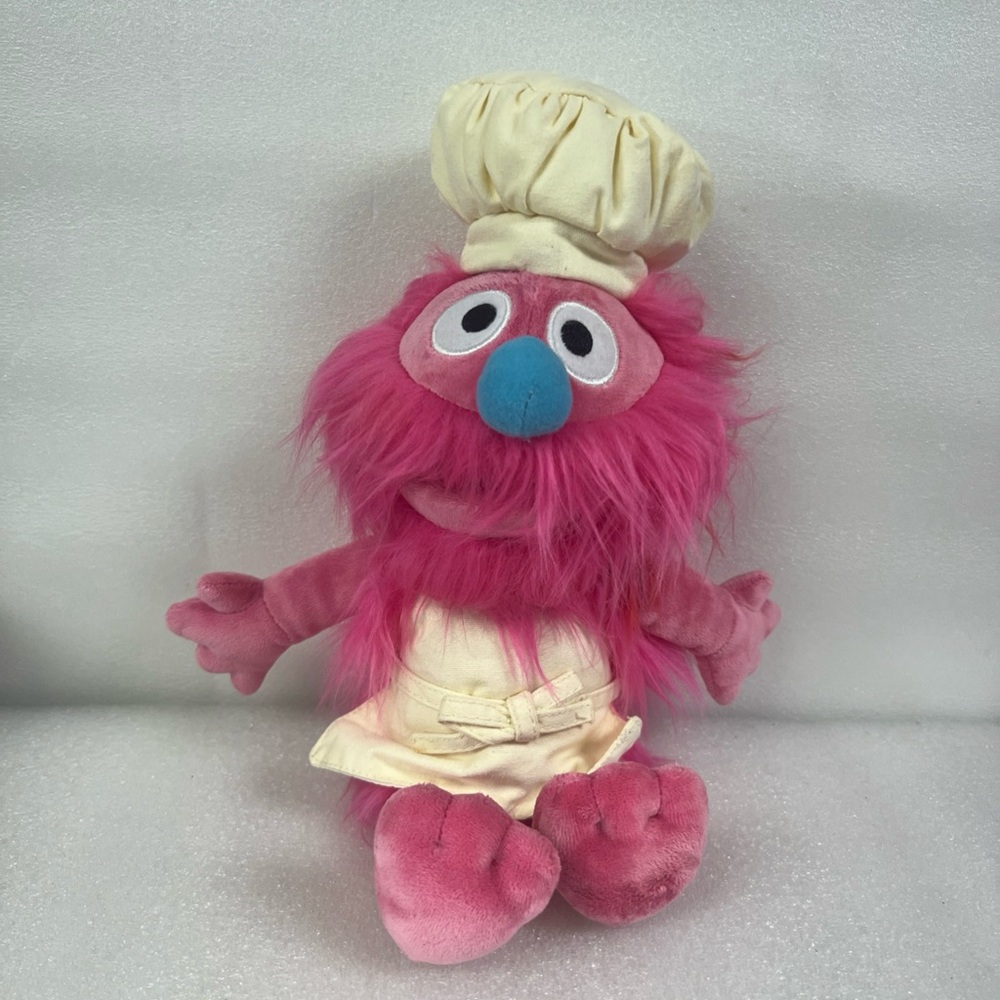 Sesame Street Gonger Plush 14" Pink Chef Stuffed Animal Gund Muppet 2019 ✅READ